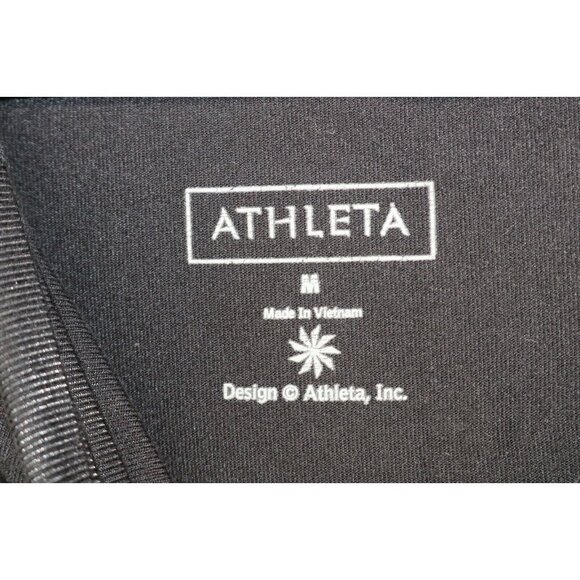 Athleta Black Faux Wrap Pull On Skirt-Size Medium-Back Zip Pocket - Picture 3 of 10